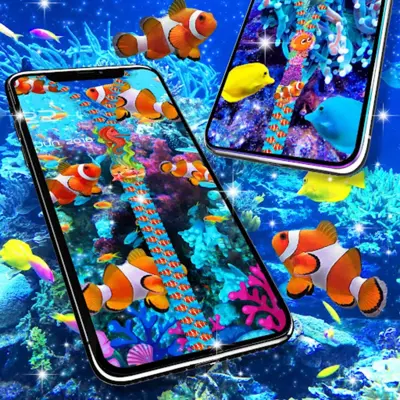 Aquarium lock screen android App screenshot 5